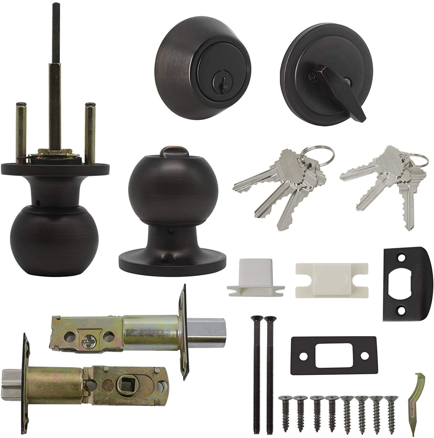 Hot Sell Matte Black Handle Knob Single Cylinder Deadbolt Paddle Entry Door Lock