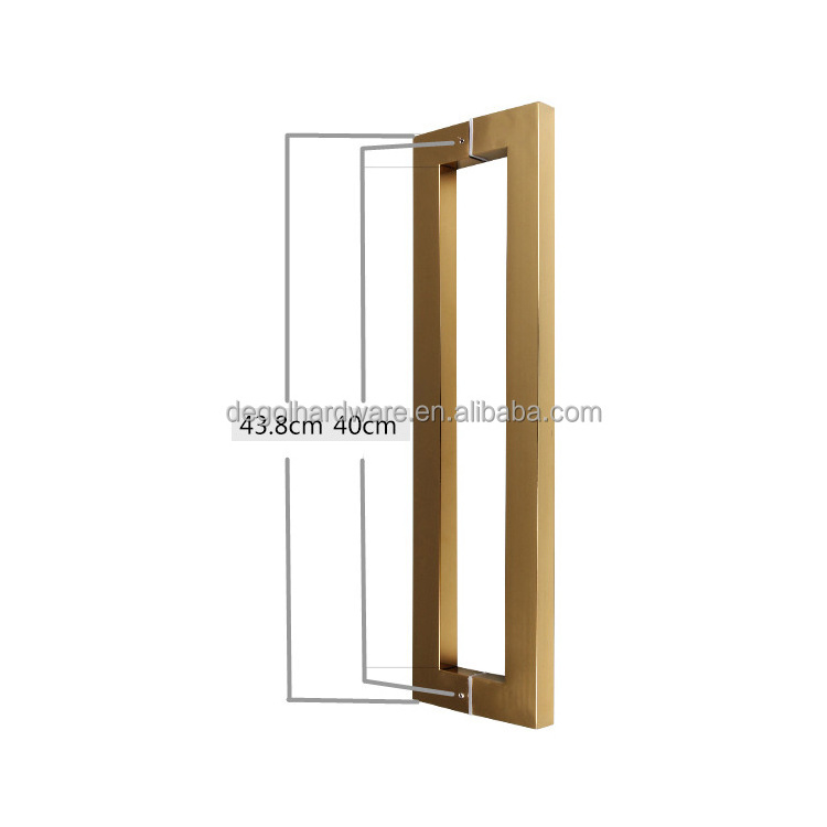 Modern Design 90 Degree Offset Door Handle Aluminum Alloy with Clear Anodized Finish Glass Doors Stainless Steel Door Pulls