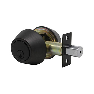 Modern Contemporary Matte Black Heavy Duty Single Cylinder Deadbolt Lock