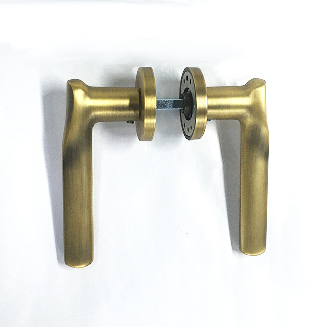 Interior Bedroom Fashion Antique Zinc Solid Brass Finish Door Handle Door Hardware