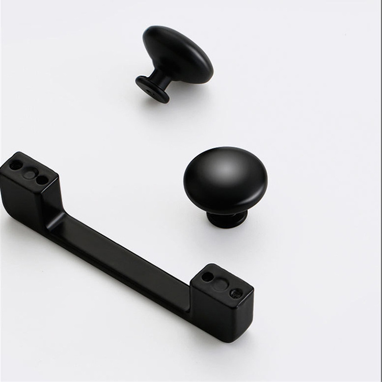 Modern matte black simple cabinet door edge handle wardrobe drawer handle pulls