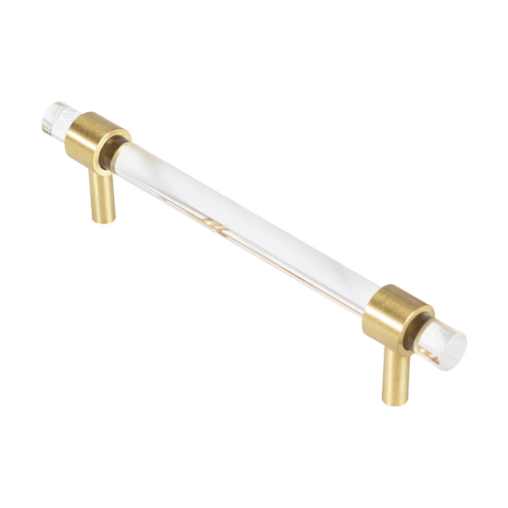 Cabinet Handles 4 Inch Cabinet Pulls Clear Crystal Acrylic Gold Drawer Pulls door handles