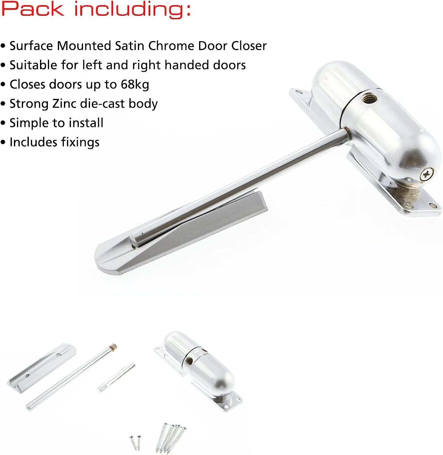 Adjustable Spring Door Closer Automatic Safety Door Closer for Garden Gate