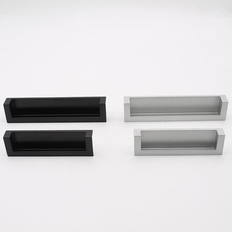 Aluminum Cupboards concealed cabinet door handle Drawer Hidden Flush Pulls for Drawers Closet Doors