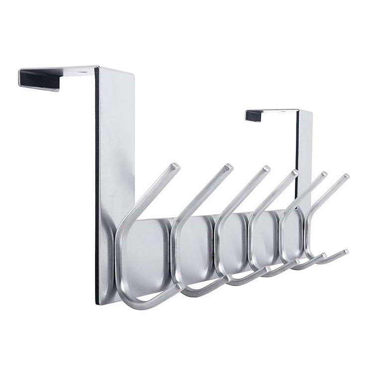 NEW Hooks Over The Door 5 Hooks Home Bathroom Organizer Rack Clothes Coat Hat Towel Hanger New Bathroom Kitchen Accessories Holder