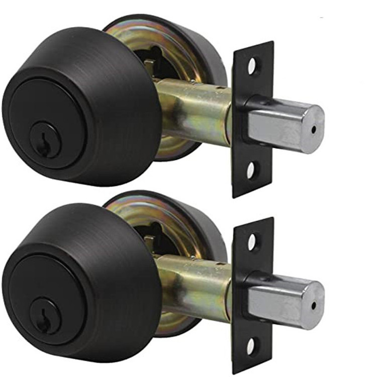 Modern Contemporary Matte Black Heavy Duty Single Cylinder Deadbolt Lock