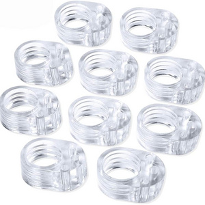 O-Shaped Transparent PVC Door Handle Bumpers Door Stopper Wall Protectors