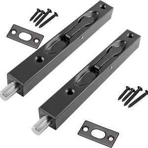 304 Stainless Steel 6" Security Door Bolt Latches Lever Action Flush Bolt Latches for Double Doors French Doors