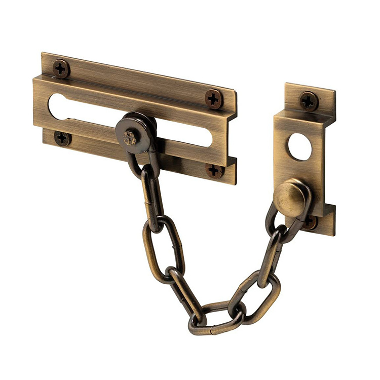 Security Door Chain Lock Sturdy and Rust-Resistant Steel Chain Locks for Inside Door and Extra Front Door Lock