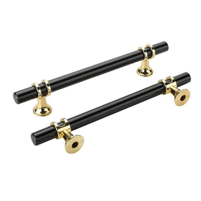 5-Inch Matte Black Aluminum Cabinet Pulls Handles and Knobs for Kitchen and Dresser Hardware Pulls and Knobs