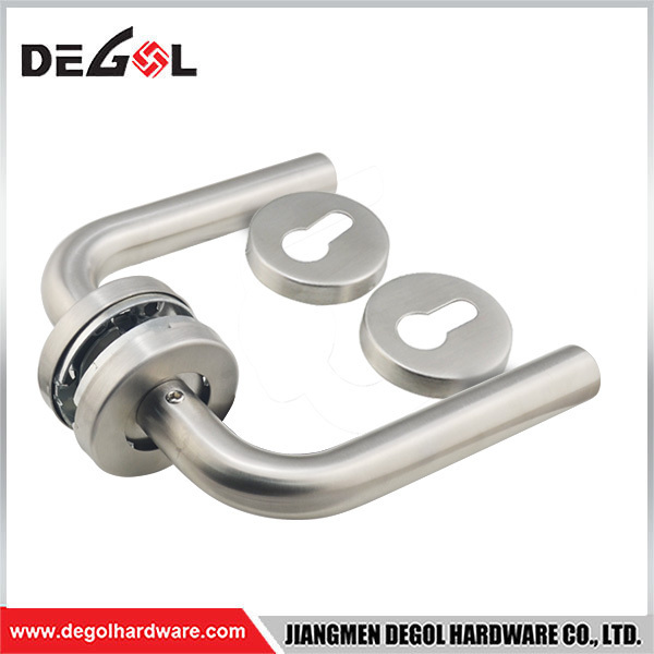 Supply all kinds of entrance door handle,fire rate door handle stainless steel ,interior door handle Satin finish