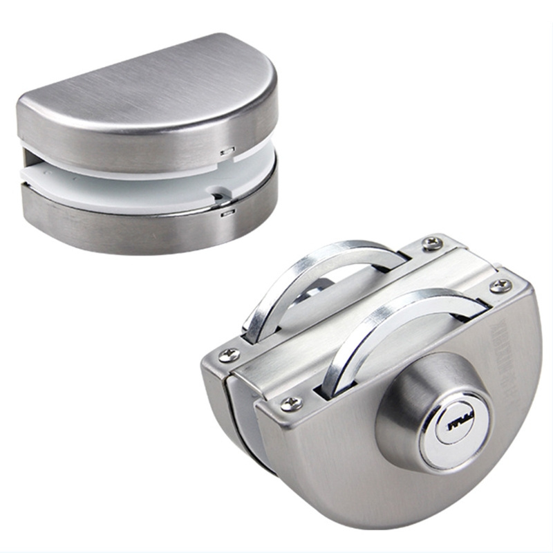 Glass Door Lock Durable Stainless Steel for 8 mm-12 mm  Double Bolts Swing Push Sliding Thickness Glass Door with 3 Keys