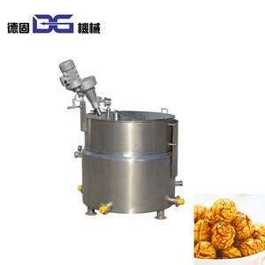 Automatic Continuous Flavored American Ball Popcorn Coater Equipment 200Kg/H Caramelized Air Popped Popcorn Making Machine