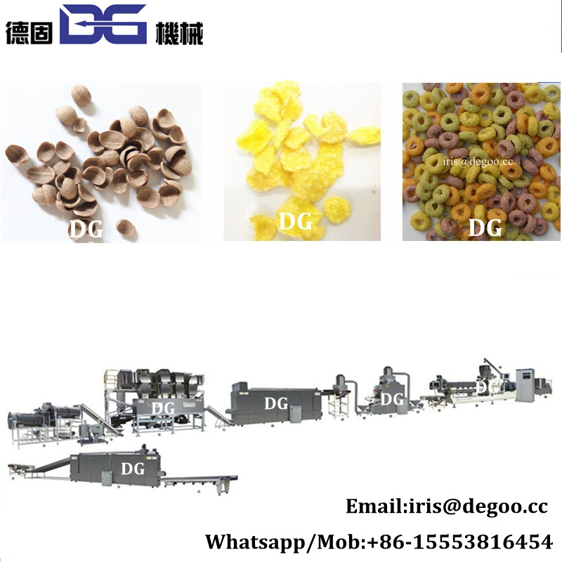 Cereal Flakes Snack Food Machine/Instant maize extruded Flaking Machinery Jinan DG