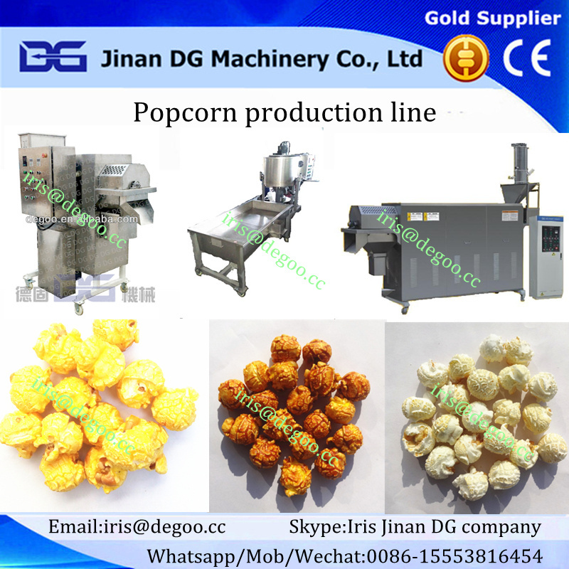 Automatic Continuous Flavored American Ball Popcorn Coater Equipment 200Kg/H Caramelized Air Popped Popcorn Making Machine