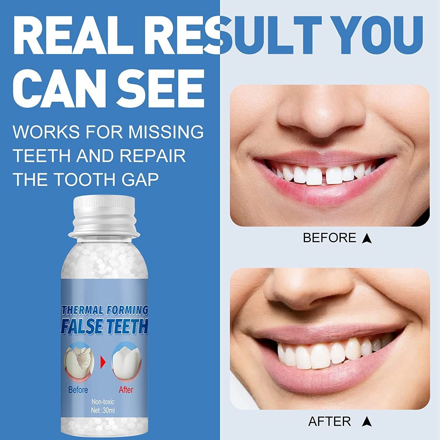 Teeth Repair Holiday Makeup Reusable Moldable Temporary False Teeth Solide Glue