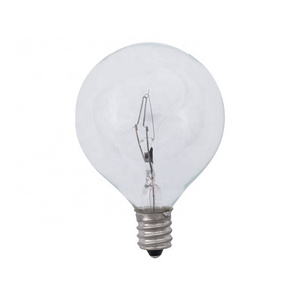 G16.5 Globe Incandescent bulb with E12 Candelabra Screw Base, G50 40W Replacement Light Bulbs For candle wax Warmers