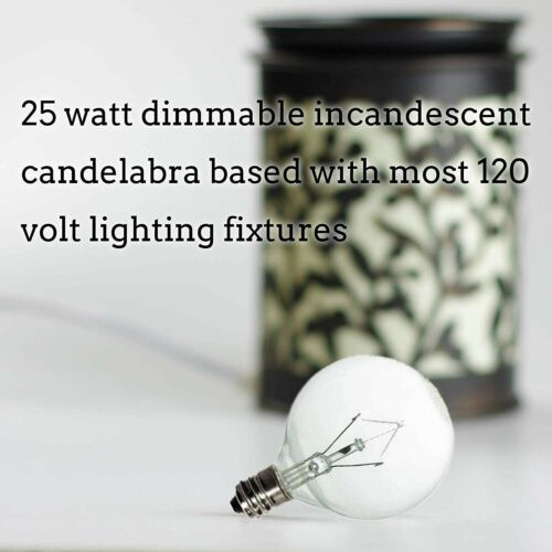 Dimmable 25W E12 Light Bulb, G50 Global 25W Light Bulbs for scented candle wax, G16.5 Globe Incandescent bulbs for String lights