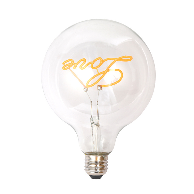 Hot Edison Vintage LED G125 Light Bulb G125 LED Spiral Soft LED Filament Bulb G125 Vintage LED Clear Glass Globe Light Bulb