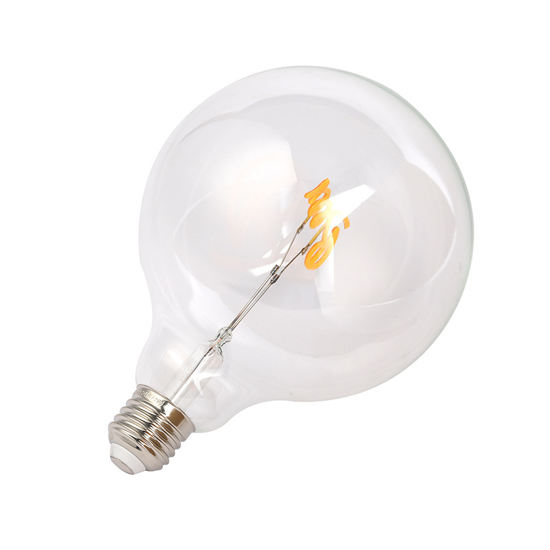 Hot Edison Vintage LED G125 Light Bulb G125 LED Spiral Soft LED Filament Bulb G125 Vintage LED Clear Glass Globe Light Bulb