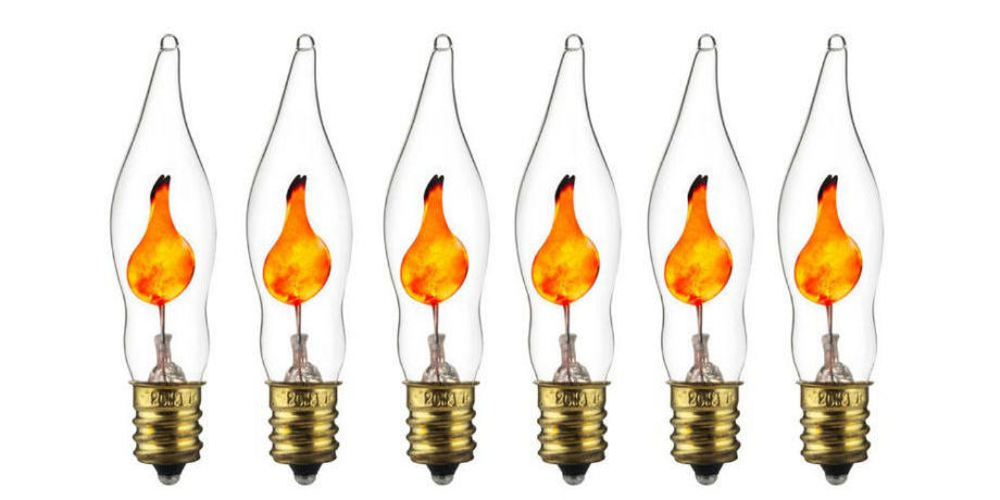 3W CA5 Candelabra Incandescent Flicker Flame Light Bulb