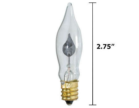 3W CA5 Candelabra Incandescent Flicker Flame Light Bulb