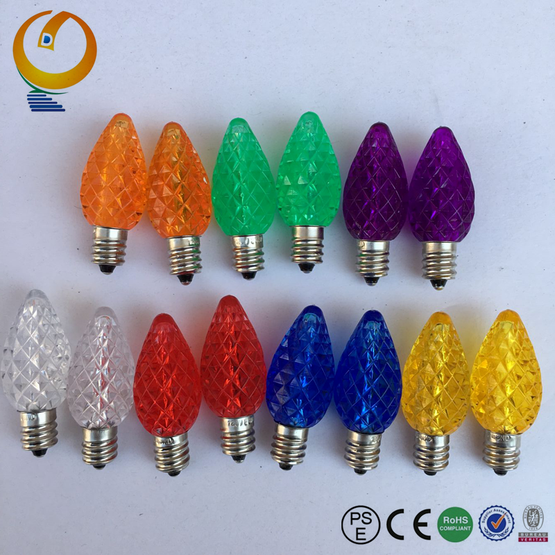 Faceted christmas C7 0.5W led light bulb E12 base night light bulb