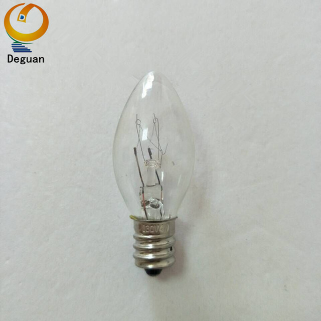 Hot sales products E12 C7 incandescent bulb for 4W 120V 220V light bulb