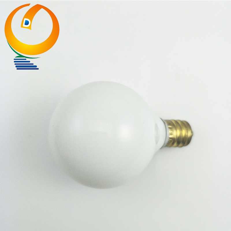 Hot Sale E12 Base G40 Round Incandescent Clear Bulbs 120V 15W 25W 40W bulbs for string lights