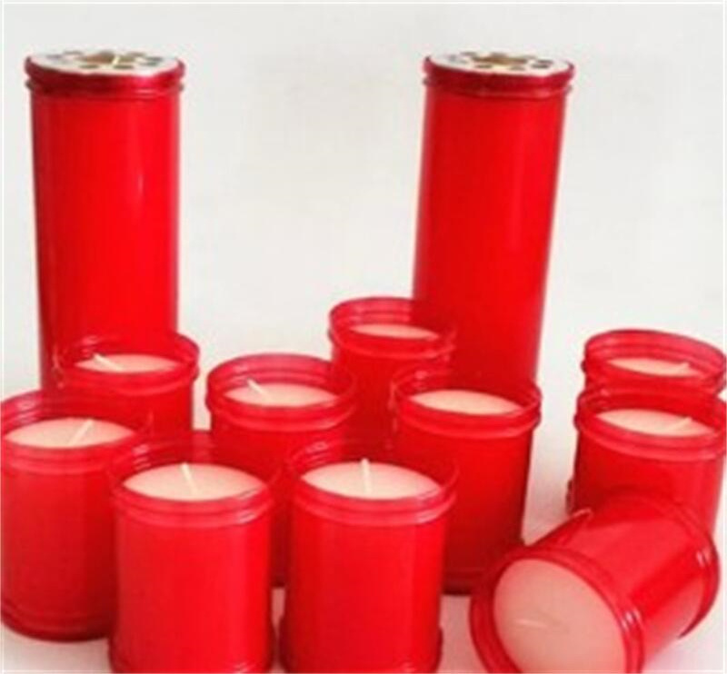 Factory customized plastic cups for religious candles