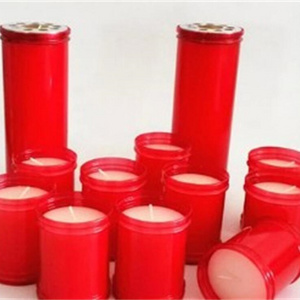 Factory customized plastic cups for religious candles