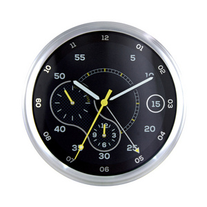 DEHENG 13 inch Cool Racing Black Dial Watch Wall Clock