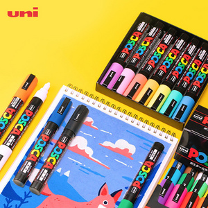 Uni Posca Pc-5m Marker Pen Poster Pen/graffiti Advertisement 0.7mm Art Stationery Multi-color Optional Art Marker