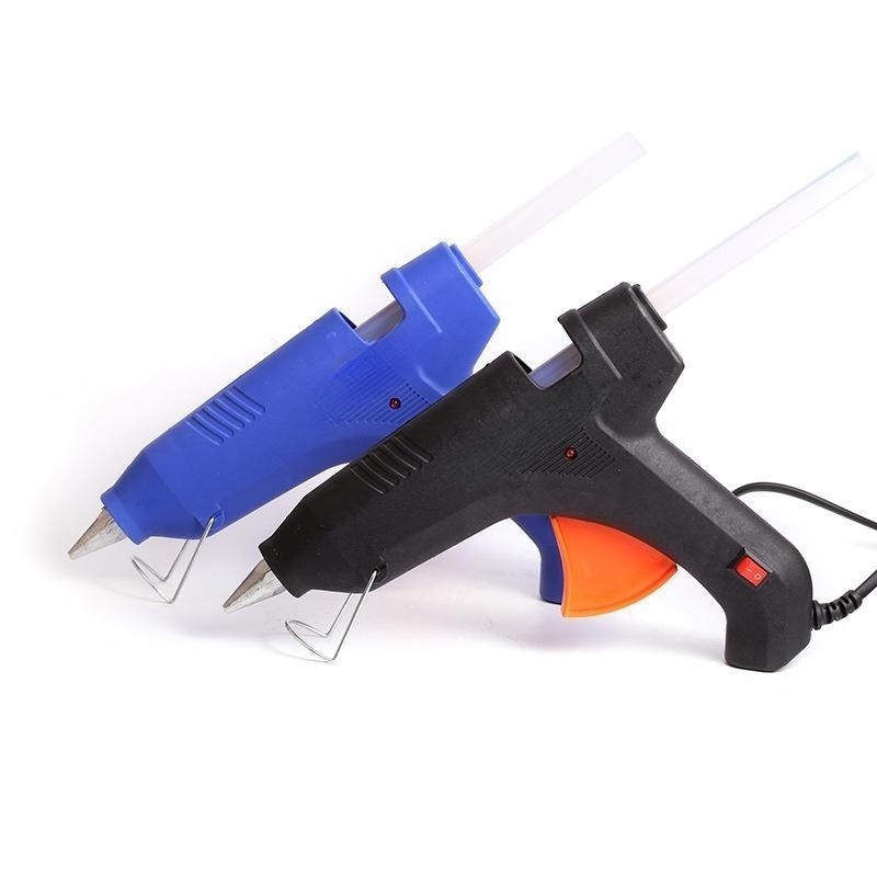 Heat Capacity Aluminum Barrel Aluminum Alloy Nozzle 20W Power Hot Melt Glue Gun With 7mm Diameter Glue Stick