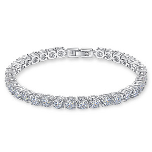 New Style Fashion Women Luxury Jewelry Classic Design 3A Round Zircon Tennis Bracelet