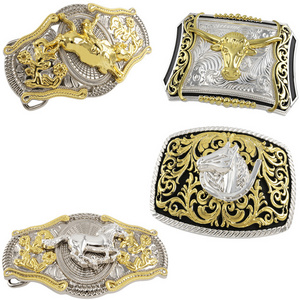 Manufacturer Wholesale Custom Hebilla Para Cinturon Mens Western Cowboy Logo Metal Belt Buckle for Men Western