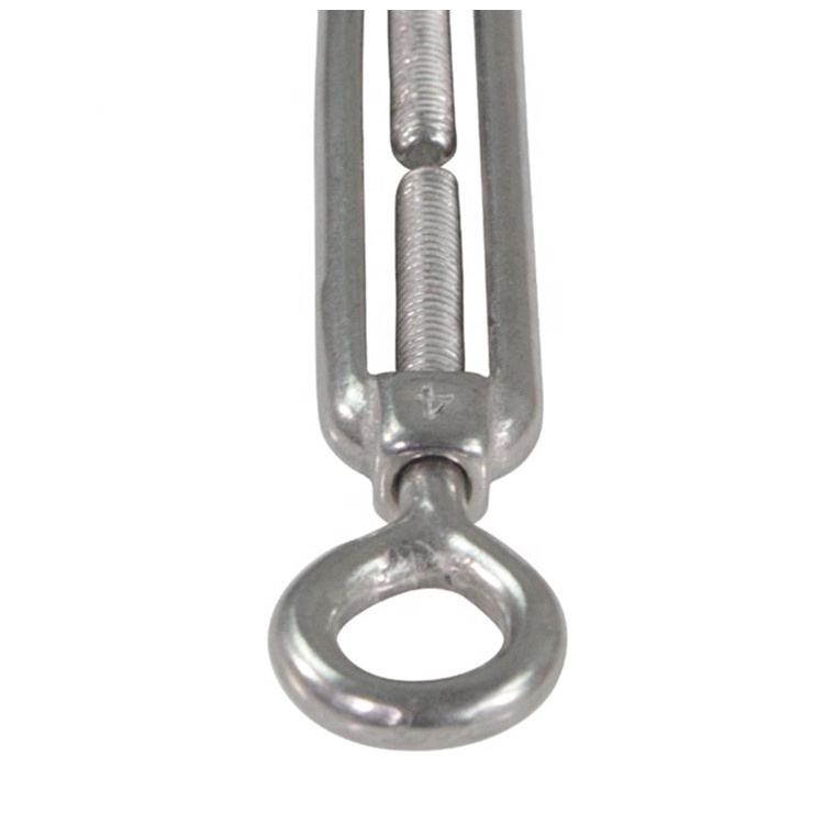 M20 polished eye to hook type stainless steel din1480 turnbuckle