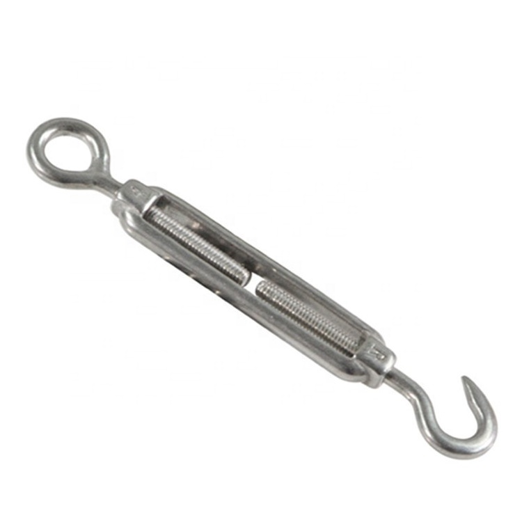 M20 polished eye to hook type stainless steel din1480 turnbuckle