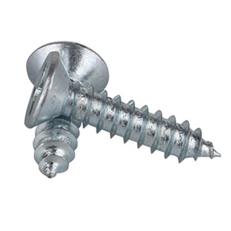 Din7982 countersunk flat head  csk self tapping screw carbon steel stainless steel 304 316 cross chipboard screw Wood screw