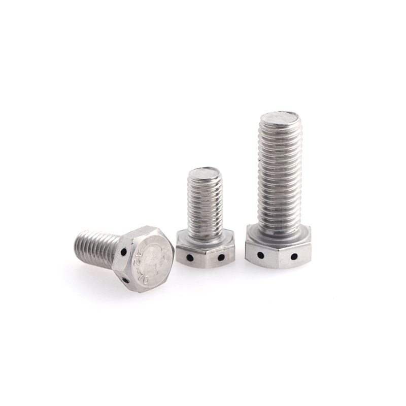 Hot selling hex head bolt with hole in head