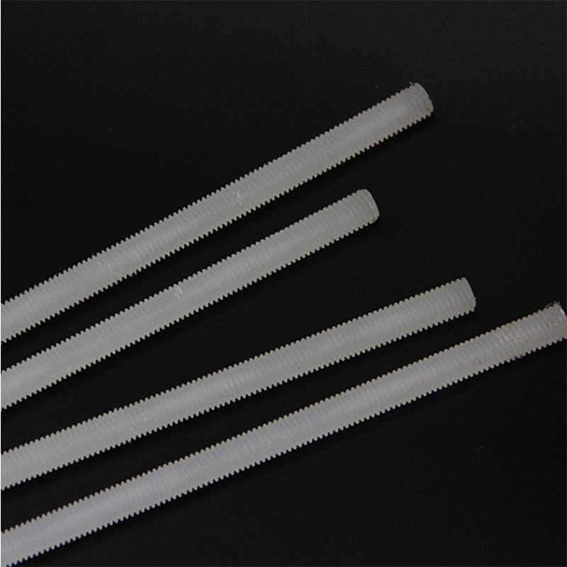 White Black good quality plastic rod threaded rods