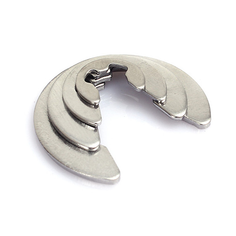 Stainless steel e clip retaining lock washer