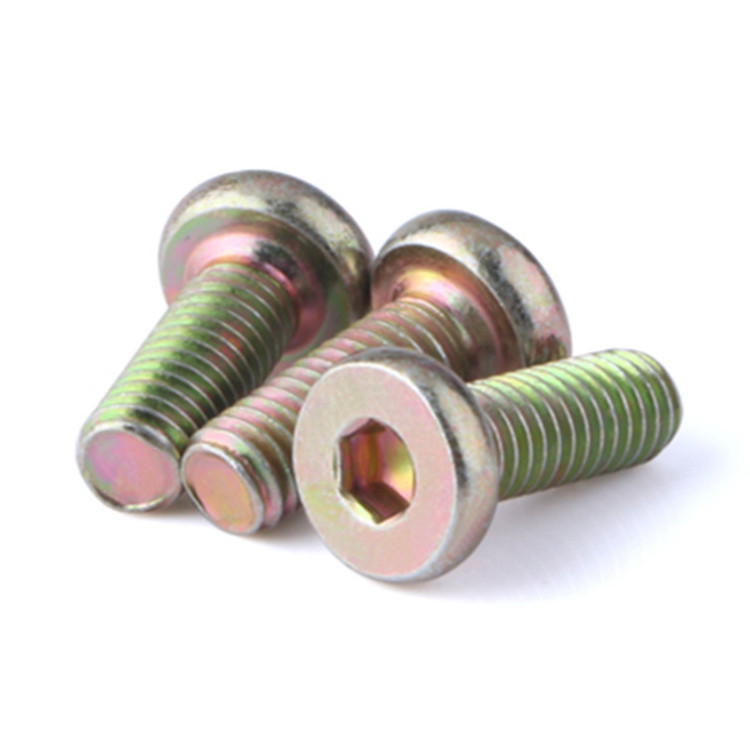 Steel round head hex socket barrel nut and decorative connecting furniture bolt