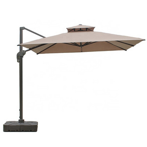 Hot Sale Outdoor Aluminum Handle Offset Cantilever Sunroof Garden UV Protection Terrace Umbrella