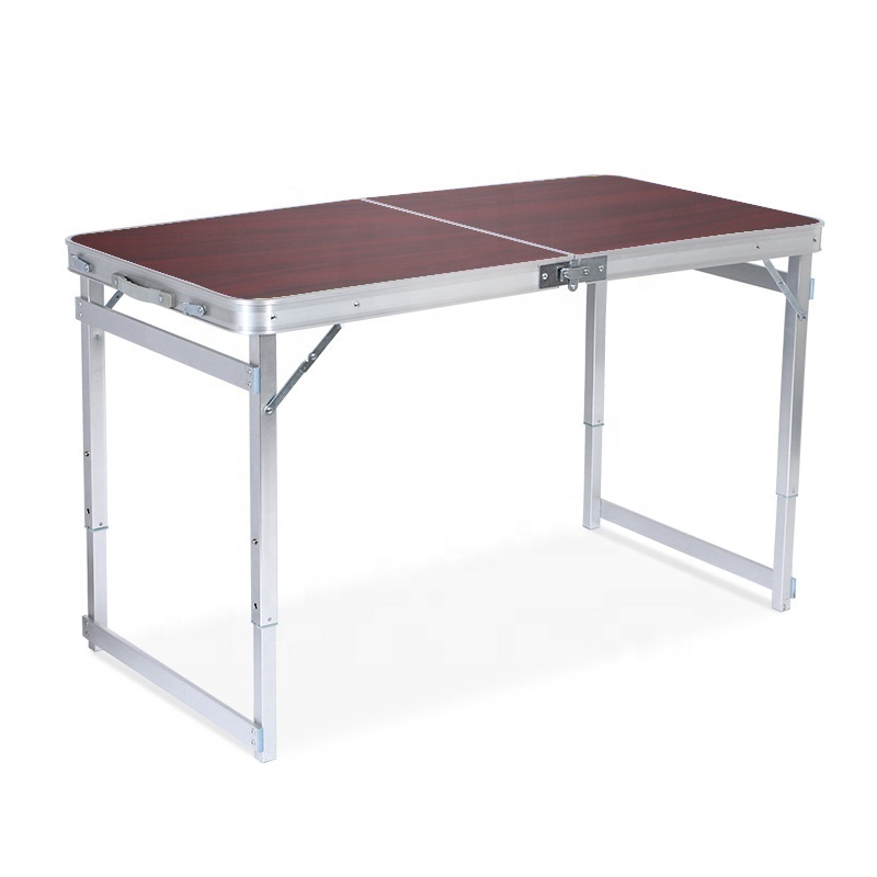 Aluminum Made Center Folding Height Adjustable Garden Picnic Camping Portable Barbecue Table