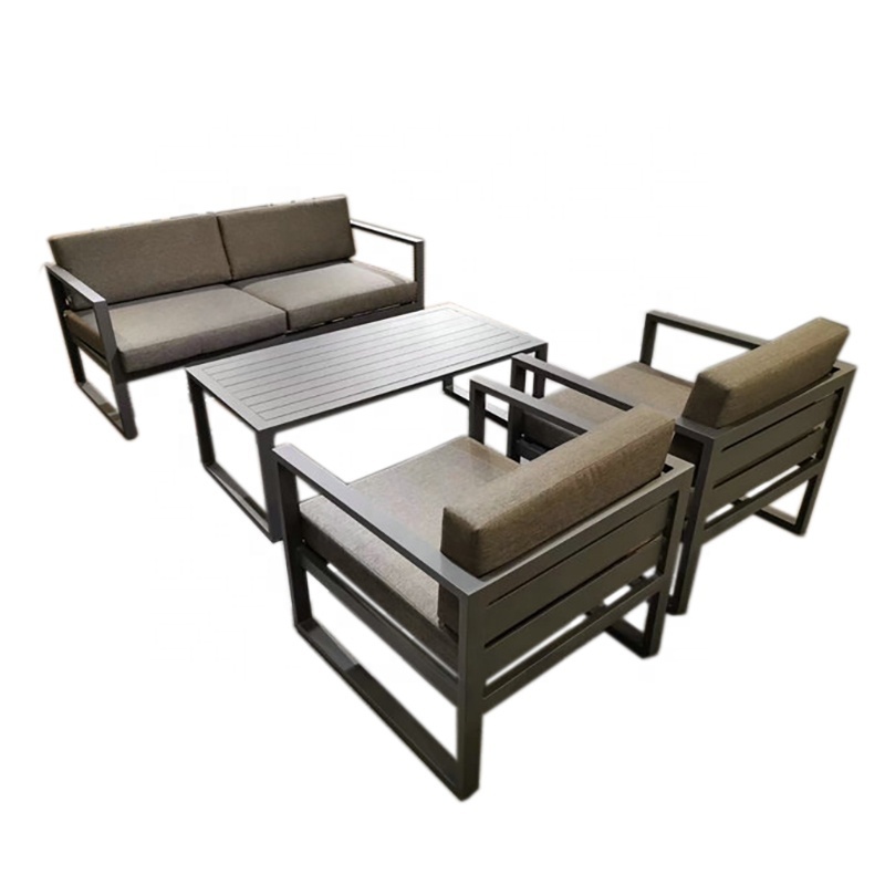 Factory Wholesale Hotel Resort Outdoor Aluminum Modular Seating Garden Leisure Sectional Sofa