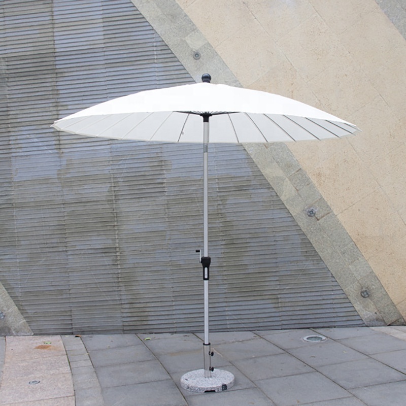 2.5m 24K Panels Garden Sunshade Park Outdoor Aluminum Pole 360 Degree Rotation Parasol Umbrellas