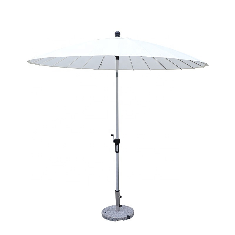 2.5m 24K Panels Garden Sunshade Park Outdoor Aluminum Pole 360 Degree Rotation Parasol Umbrellas