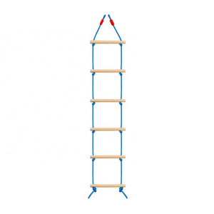 Playground Swing Set 3+ Kids Wood Rungs Climbing Ladder For Garden Camp Play House Amusement Park