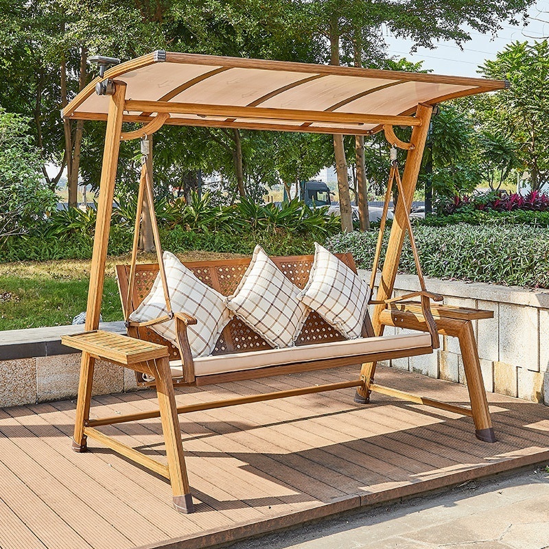 Modern Design Garden Furniture Outdoor Hotel Patio Aluminum Frame Three Seater Hammock Chairs